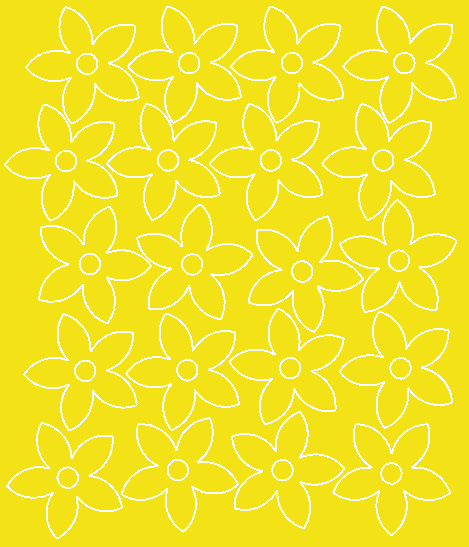 Naklejki na ścianę kwiatki 20 szt żółty z połyskiem