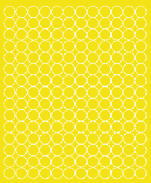 Koła grochy samoprzylepne 1.5 cm żółty z połyskiem 180 szt