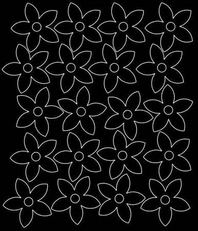 Naklejki na ścianę kwiatki 20 szt czarny matowy